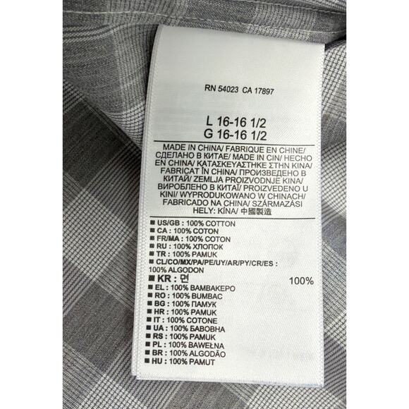 Banana Republic non-iron tailored slim fit gray button up L Preppy Career Church - Picture 6 of 6